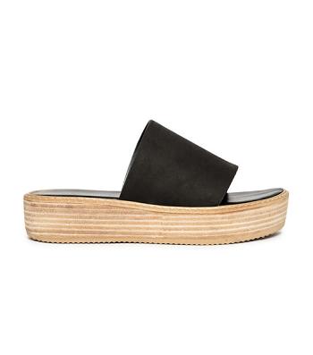 Tony Bianco Elke Black 4.5cm Slides Black | GMYEC66512