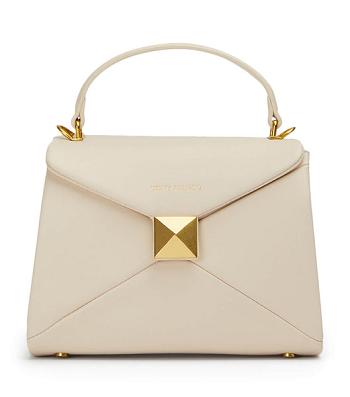 Tony Bianco Eve Vanilla Leather Mini Handbags Accessories Light Yellow | MYCVG83294