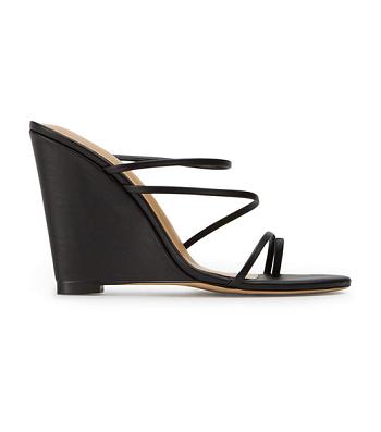 Tony Bianco Gaia Black Capretto 11cm Wedges Black | TMYPQ20460