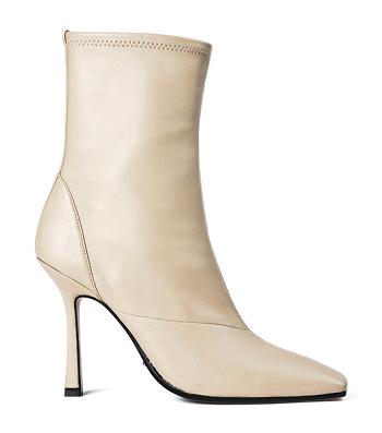 Tony Bianco Halsey Vanilla Nappa 10.5cm Ankle Boots Light Yellow | MYJZR84993