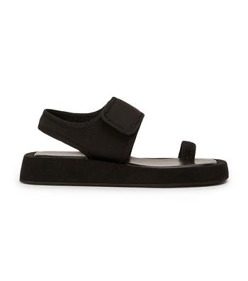 Tony Bianco Iso Black Neoprene 3.5cm Sandals Black | FMYHY73055