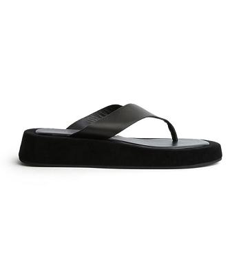 Tony Bianco Ives Black Como 3.5cm Slides Black | MYQCS19090