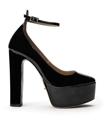 Tony Bianco Jaguar Black Patent 14cm Platform Shoes Black | MYXBR56352