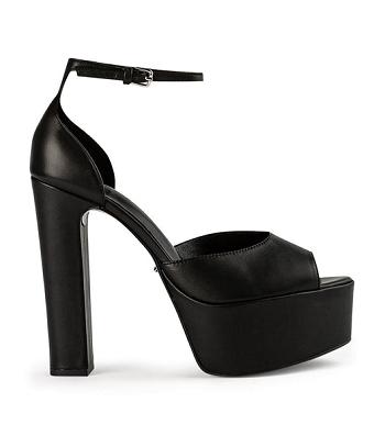 Tony Bianco Jayze Black Como 14cm Platform Shoes Black | DMYKV99187