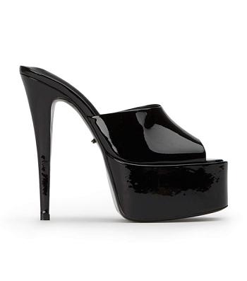 Tony Bianco Jordyn Black Patent 15cm Platform Shoes Black | MYXMI49079