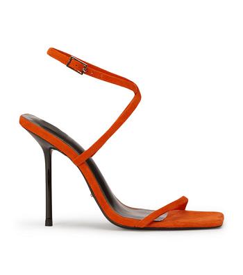 Tony Bianco Naxos Aperol Suede 10.5cm Stiletto Heels Orange | MYEGJ54192