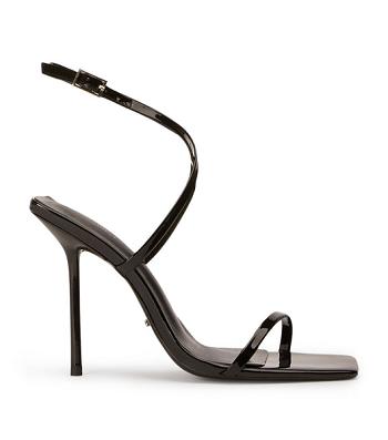 Tony Bianco Naxos Black Patent 10.5cm Strappy Heels Black | YMYGT25487