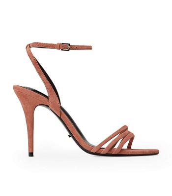Tony Bianco Rush Rose Suede 9.5cm Strappy Heels Rose | ZMYNQ99530