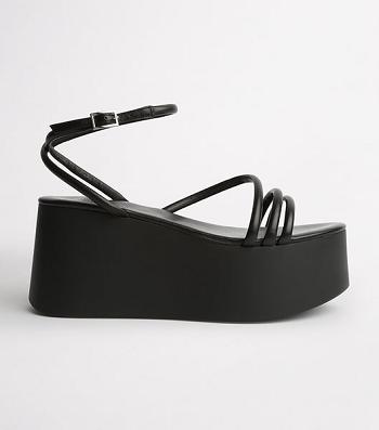 Tony Bianco Tory Black Sheep Nappa 9.5cm Platform Shoes Black | MYIIZ66431