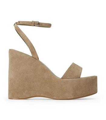 Tony Bianco Vesna Stone Suede 13cm Wedges Grey | MYDFL46869