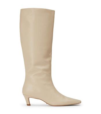 Tony Bianco Vixon Vanilla Nappa 5cm Heeled Boots Light Yellow | MYNZX80639